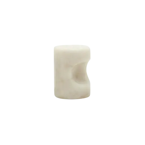 Cabinet knob PAWN White marble